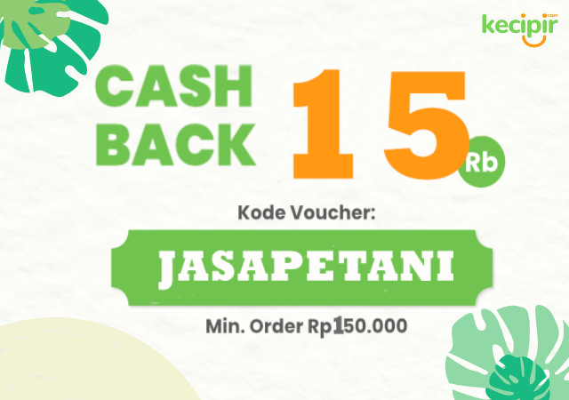Dapatkan Cashback 15ribu dengan kode voucher JASAPETANI