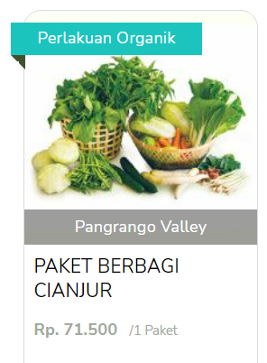 Paket Berbagi Cianjur berisi sayur SOP