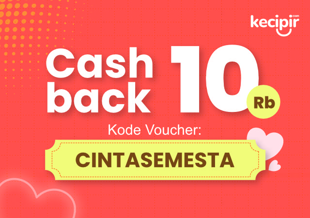 Cashback 10ribu dengan minimal order 149ribu dengan kode voucher CINTASEMESTA